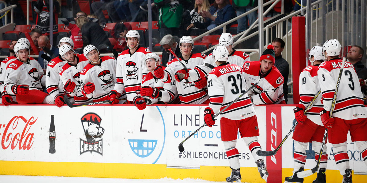 The Charlotte Checkers won their first-ever meeting with the Laval Rocket by a 3-1 score