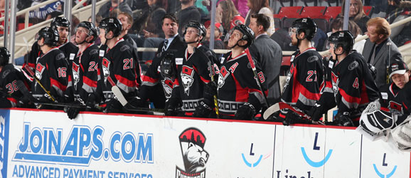 Charlotte Checkers bench