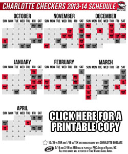 Charlotte Checkers 2013-14 Schedule