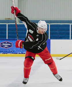 Mark Flood at Charlotte Checkers training camp