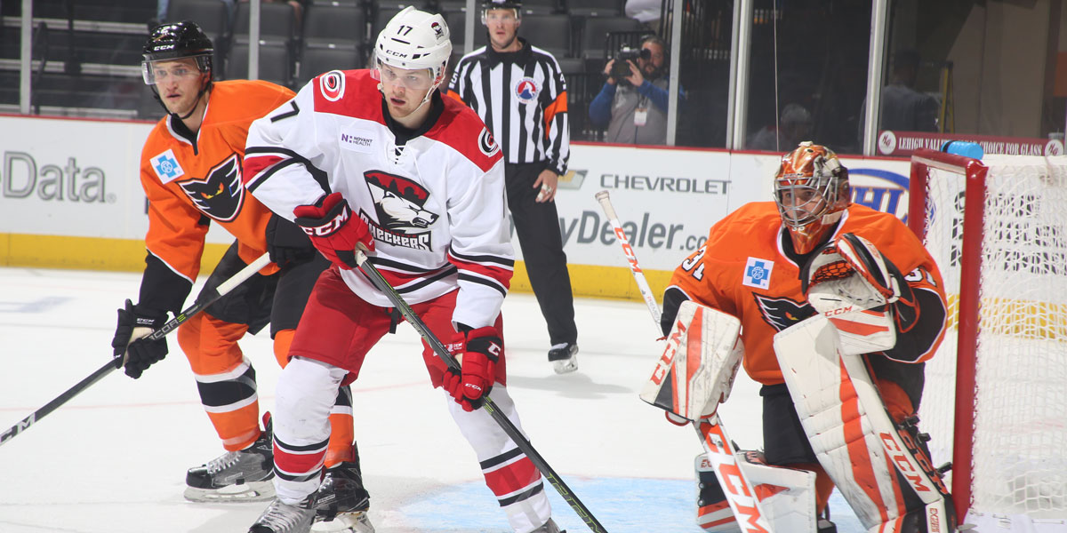 Warren Foegele and the Charlotte Checkers defeated Lehigh Valley 8-1 in the preseason